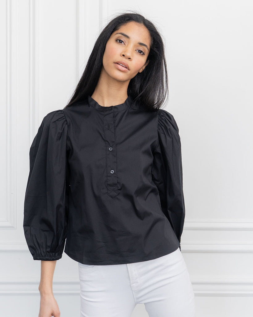 The Shirt Women’s The Balloon Sleeve Shirt in Black