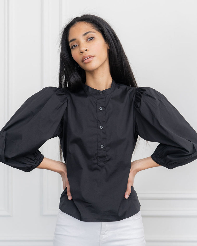 The Shirt Women’s The Balloon Sleeve Shirt in Black