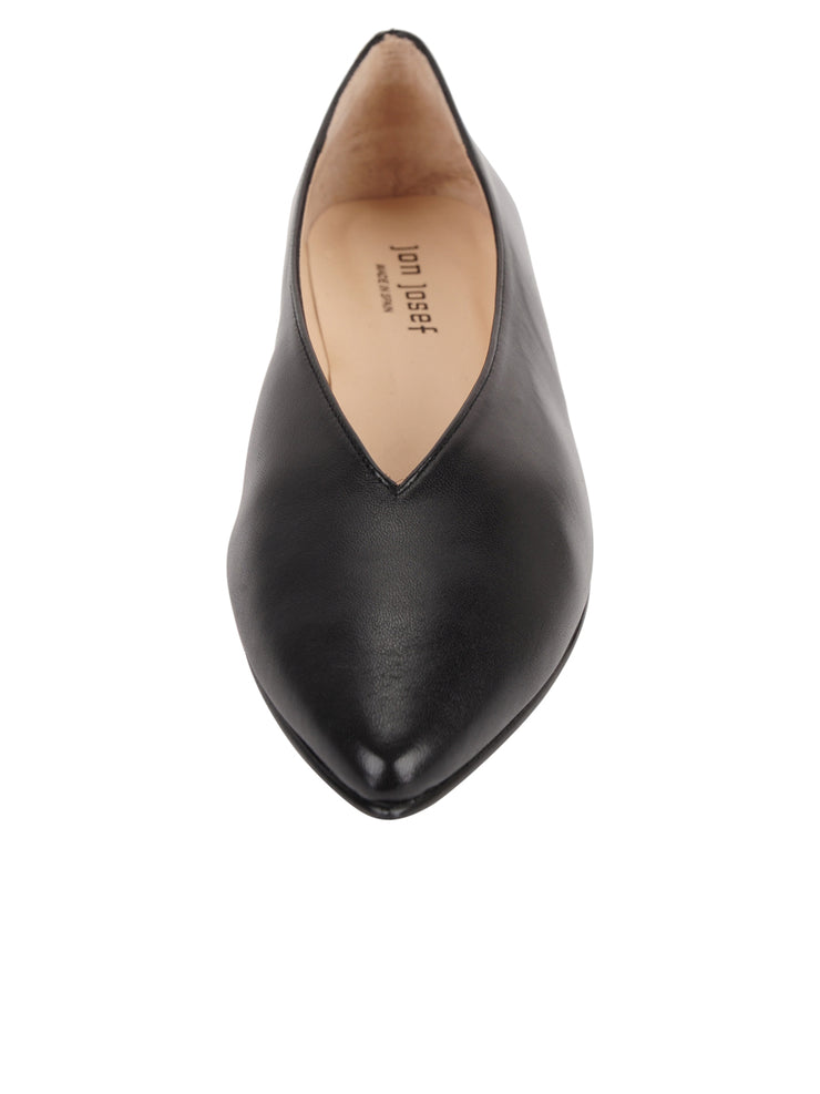 pointed leather flats