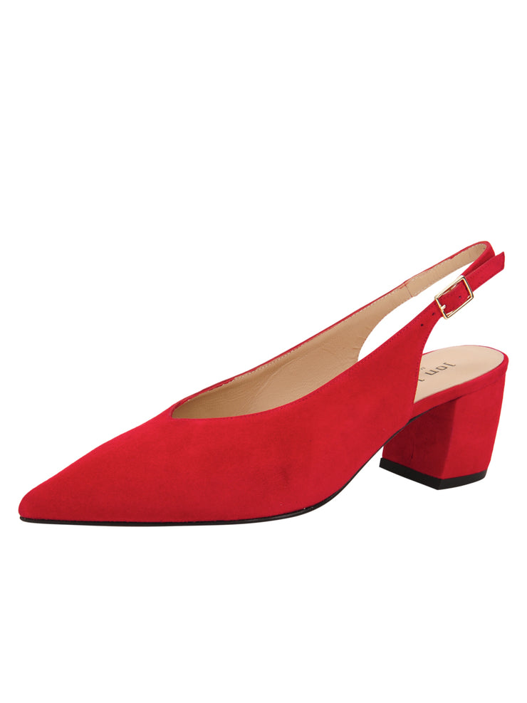 red slingback pumps