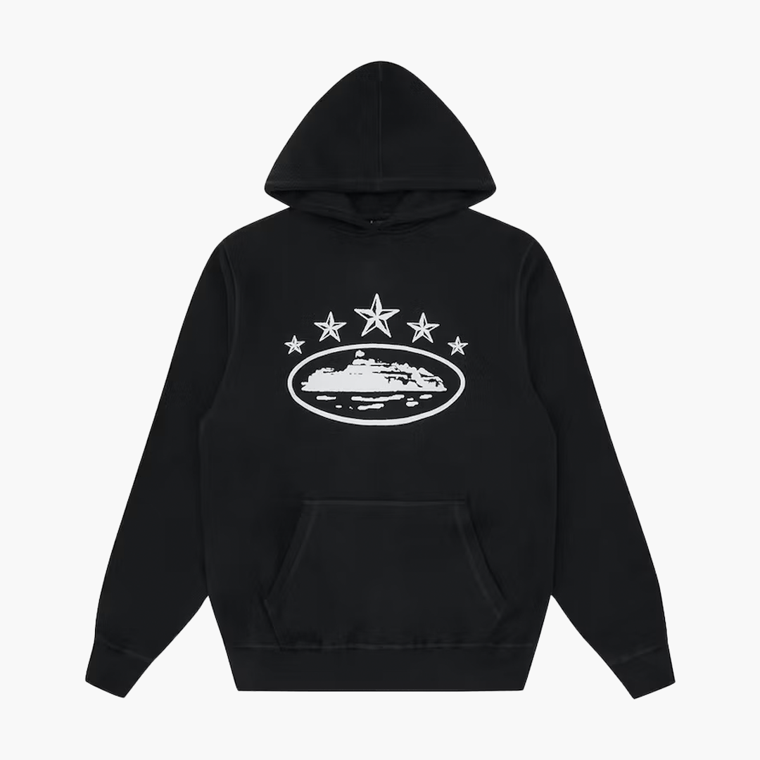 Corteiz 5 Starz Alcatraz Hoodie Black