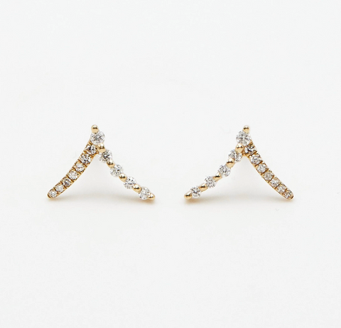 Diamond V Studs