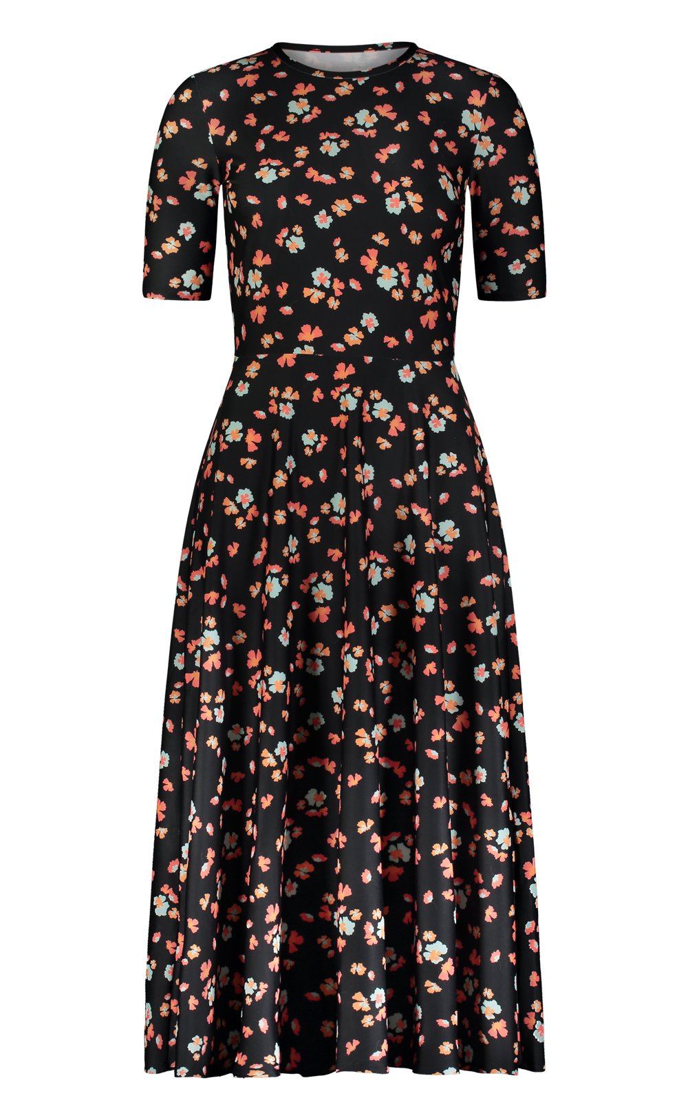 Elbow Sleeve Dress - Black Floral – Cover Swim