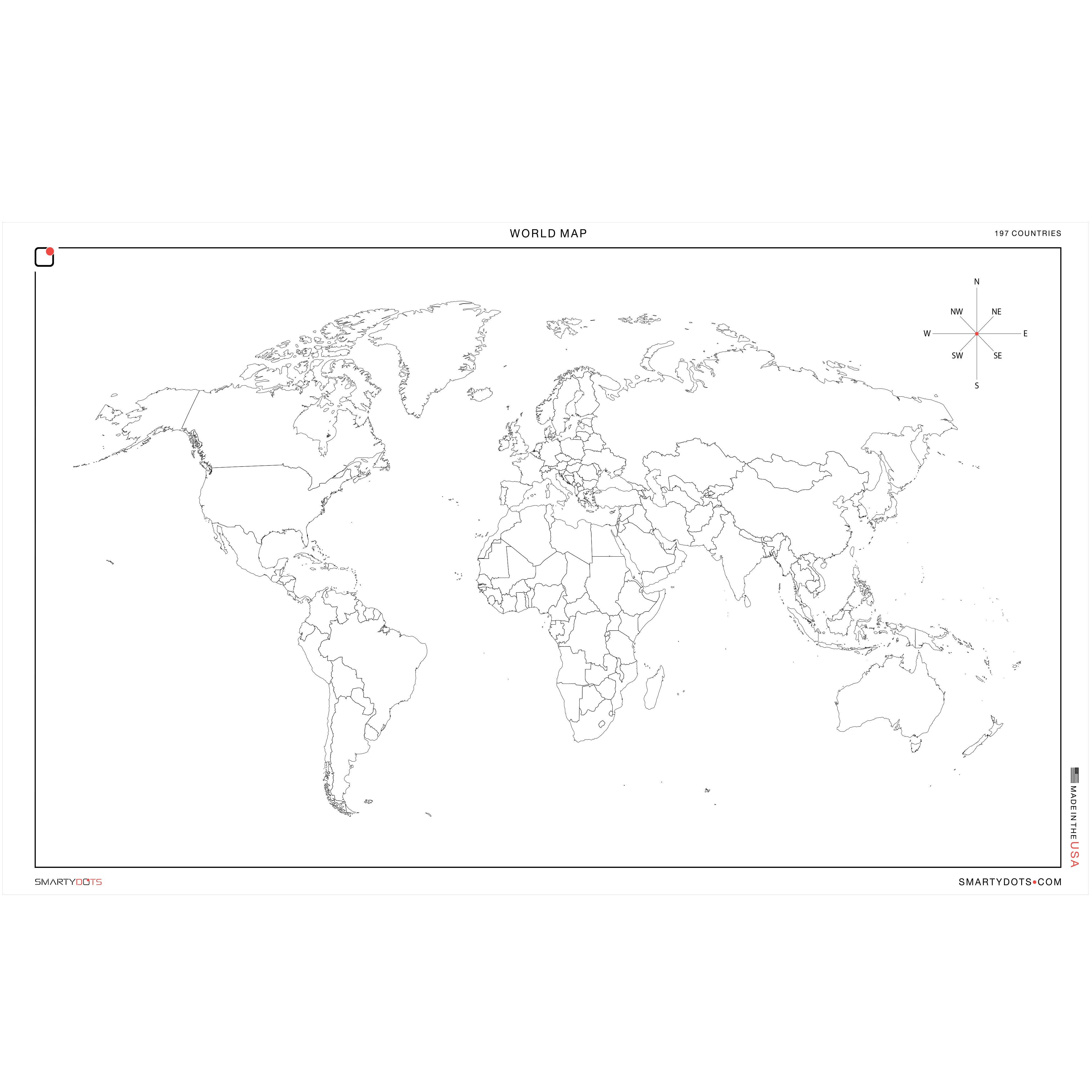 world map 58x35 smarty dots