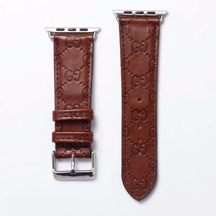 GG EMBOSS APPLE WATCH BAND - BROWN – ELEVATEDCASES