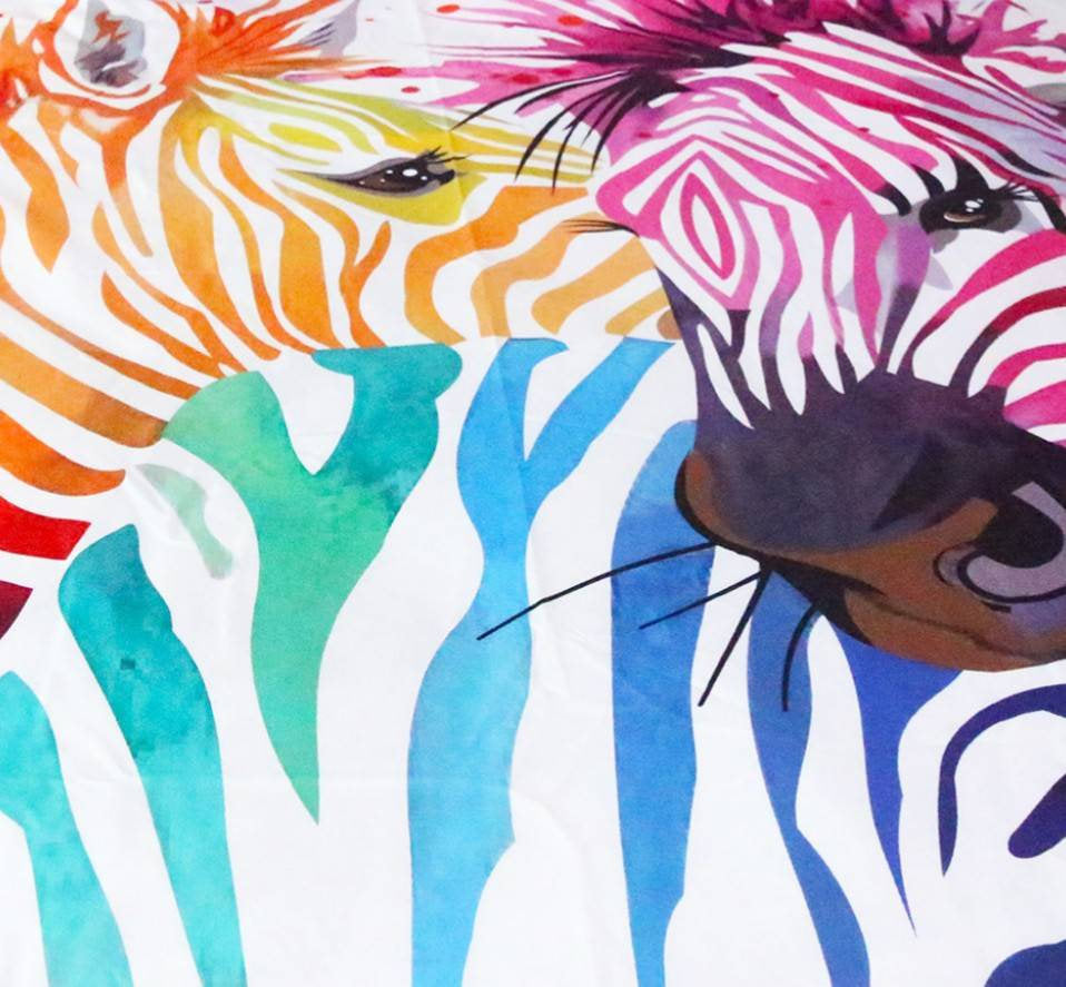 Zebra Duvet Cover Watercolors Duvet Cover Colorful Zebra Duvet