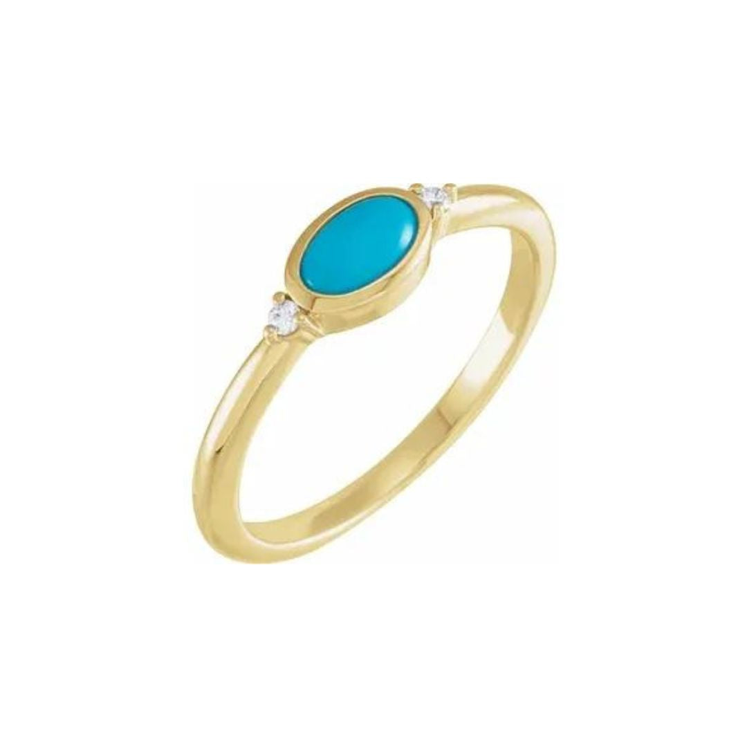 Turquoise Diamond Ring