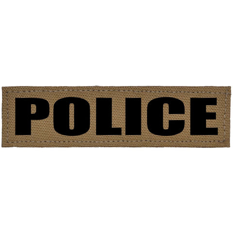 Police Reflective - 4x12 Patch Black | Tactical Gear Junkie