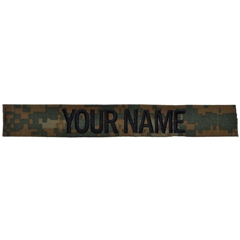 Single Custom Name Tape - SEW ON - Woodland Marpat | Tactical Gear Junkie