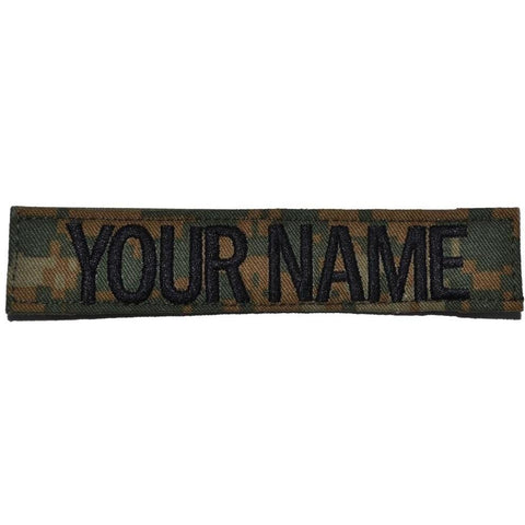 Army Name Tape: Individual Name - Embroidered on OCP with Hook Closure