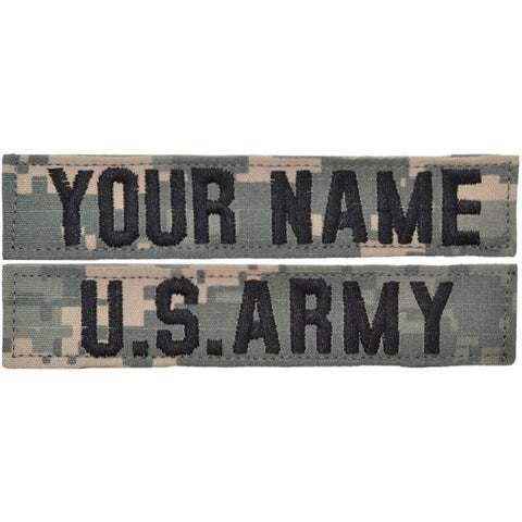 Single Custom Name Tape w/ Hook Fastener Backing - ACU