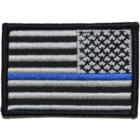 Patch Panel, Thin Blue Line American Flag. 