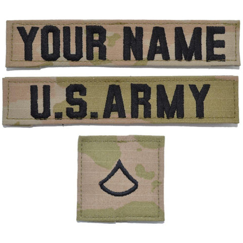 Custom Uniform Military Embroidered Name Tape with Hook Fastener or Sew-On, Military Name Patches (Abu Air Force, with Fastener)