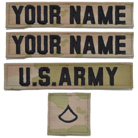 Single Custom Army Name Tape - SEW ON - 3-Color OCP