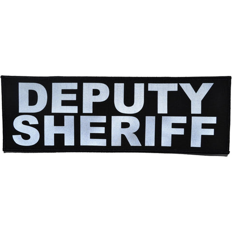 Deputy Sheriff Reflective - 3x9 Patch Black | Tactical Gear Junkie