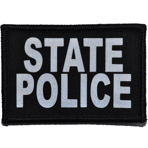 Police Reflective - 4x12 Patch Black | Tactical Gear Junkie