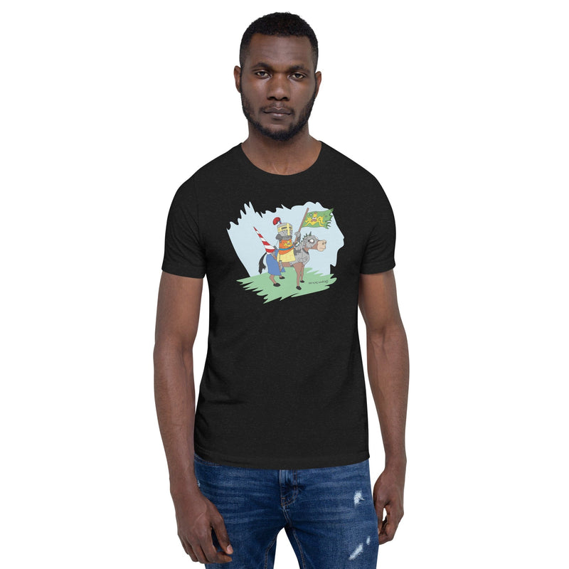 Tactical Gear Junkie Black Heather / XS Sketch's World © Officially Licensed - Knight on Horse Unisex T-Shirt