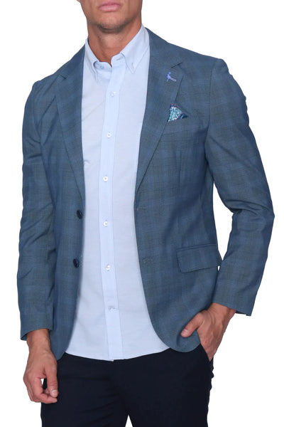 Teal Green Glen Plaid Sport Coat