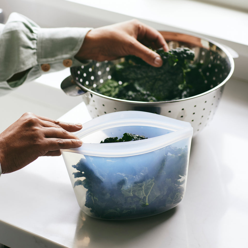 keep kale fresh for longer with a silicone bag