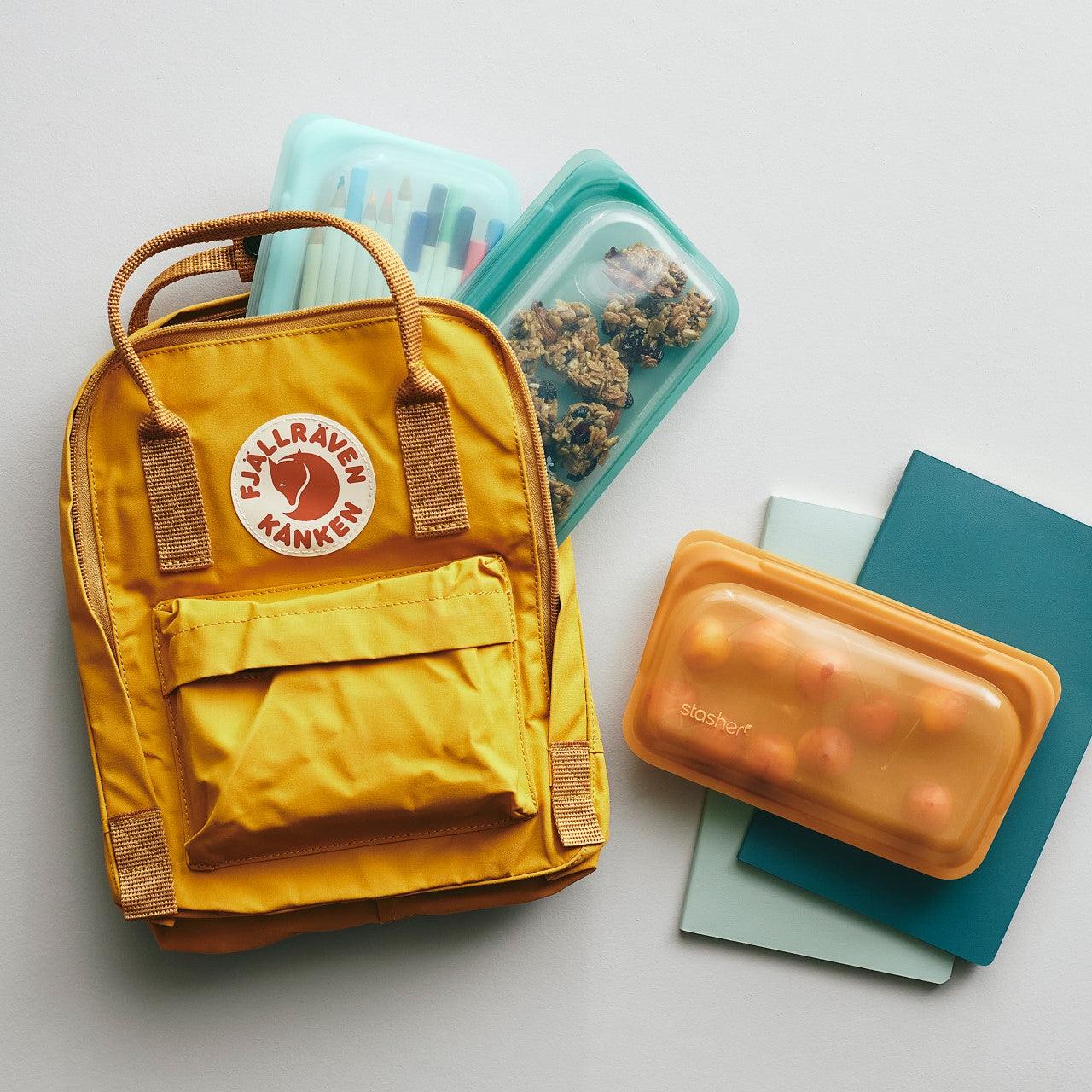Reusable bags for backpack organization