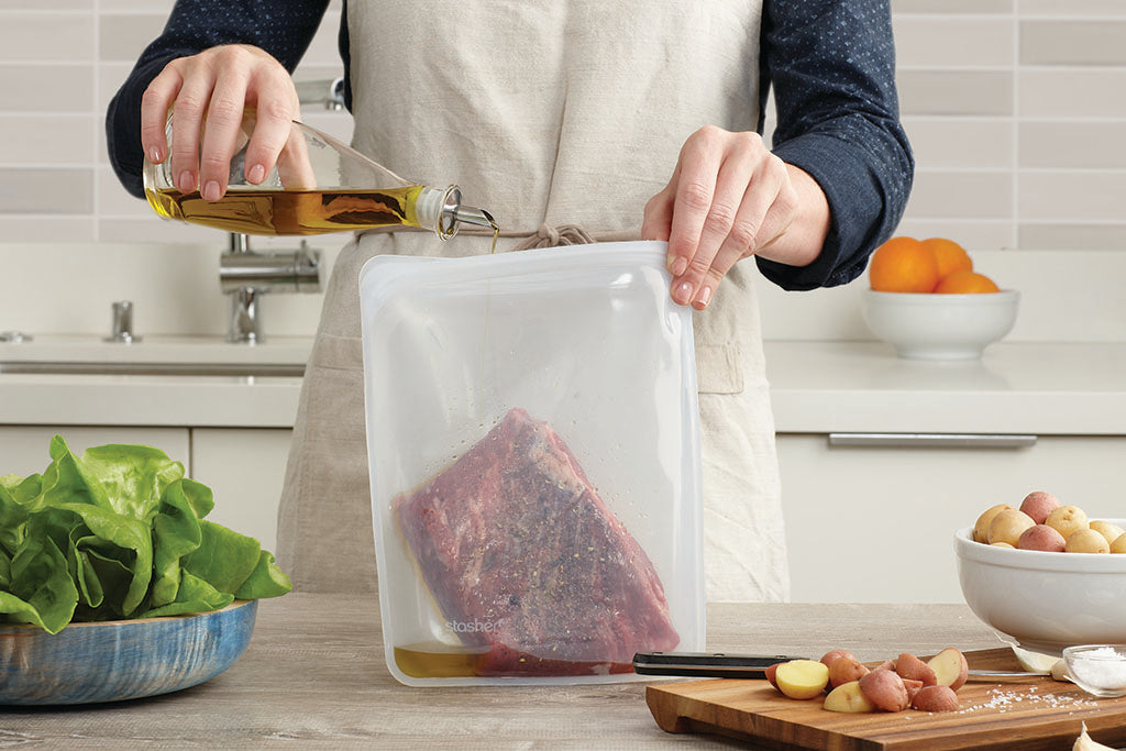 Ziploc Half Gallon Marinade Food Storage Bags for Meal Prep, Grip 'n Seal  Technology for Easier
