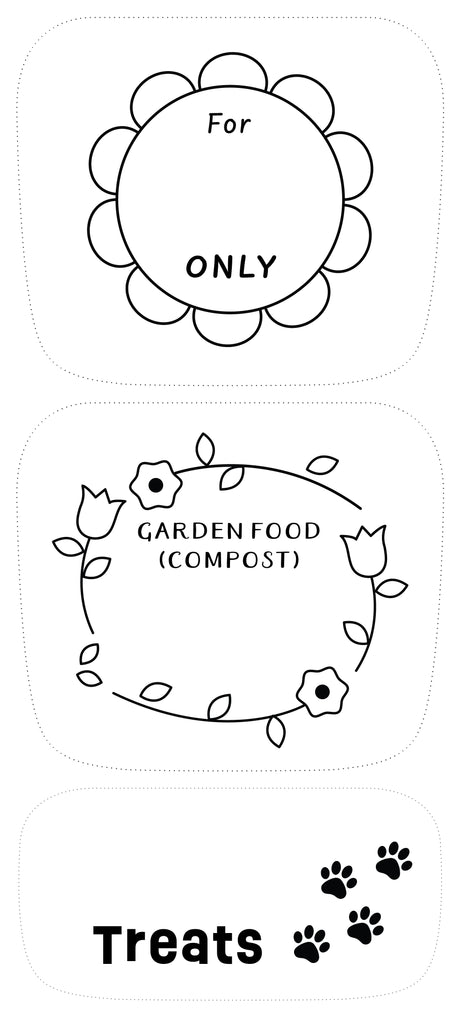 Stencils to label leftover food