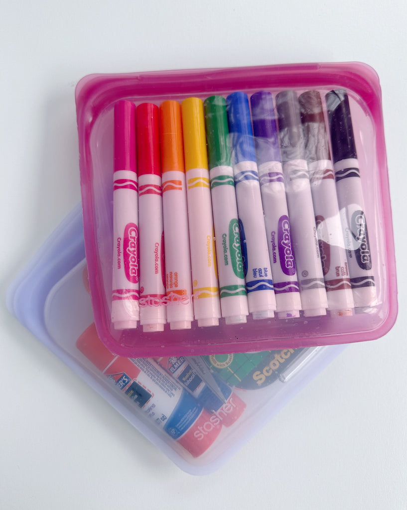 Organize crafts in leak-free silicone bags