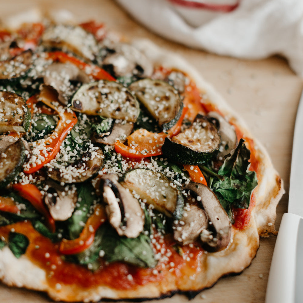 gluten free pizza with hemp hearts