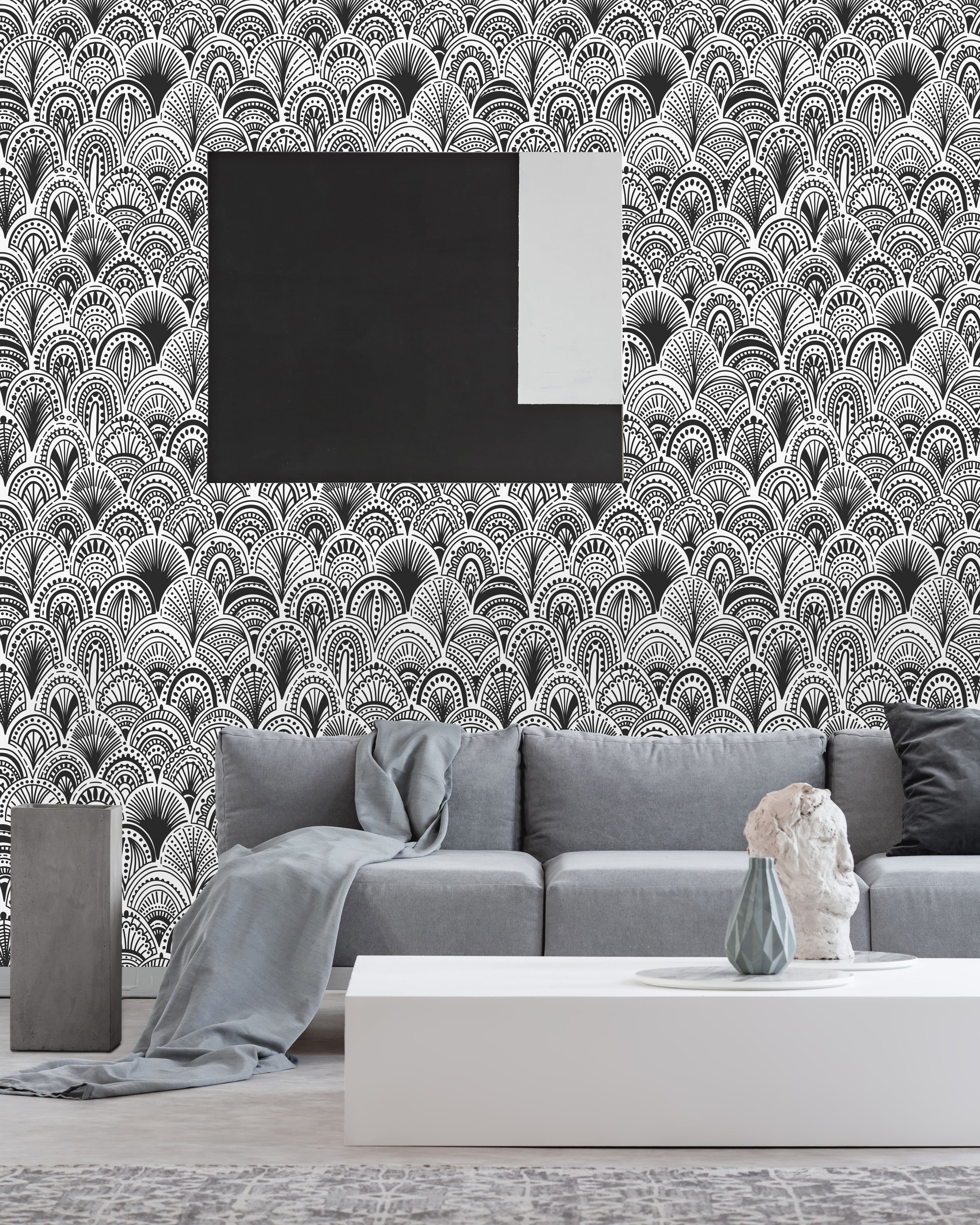 Akywall Black and White Wallpaper Boho Peel and Stick Contact Paper Vinyl  Self Adhesive Stripe Geometric Temporary Decorative 118 x 177 Wallpaper   Amazon Canada