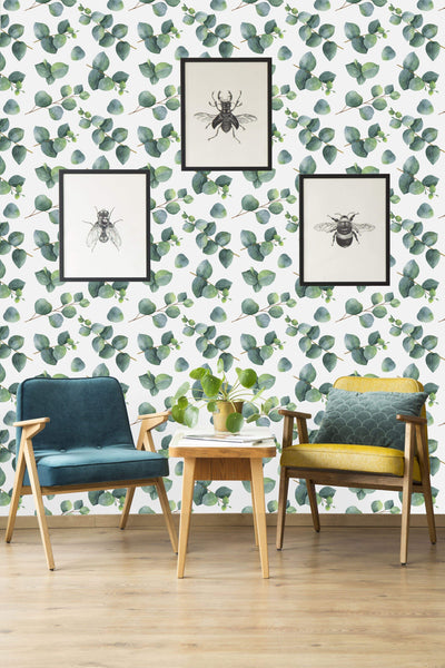 Swaying Branches Light Green Premium Quality Wallpaper – WallMantra
