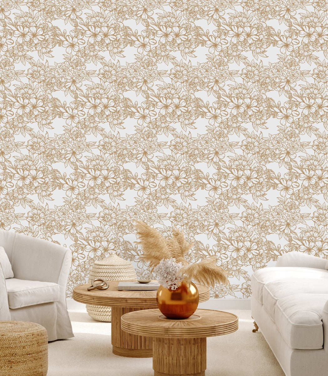 Revival  Floral wallcovering from Nilaya by Asian Paints