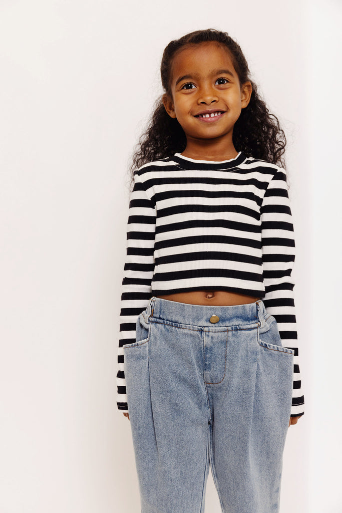 PLEATED CROP JEANS – PEPPER KIDS