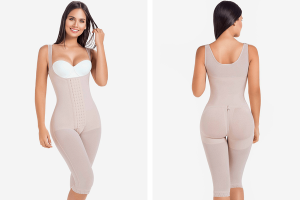 Postpartum Girdle Open Bust Mid Thigh & Butt Lifter Body Shaper Fajas–  Shapes Secrets Fajas