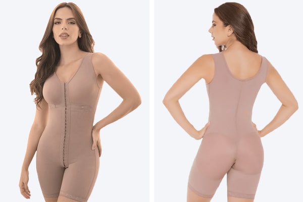 Delie Fajas High Compression Girdle: Mid-Thigh With Bra

