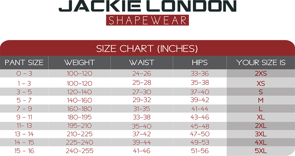 Body Wrap Shapewear Size Chart