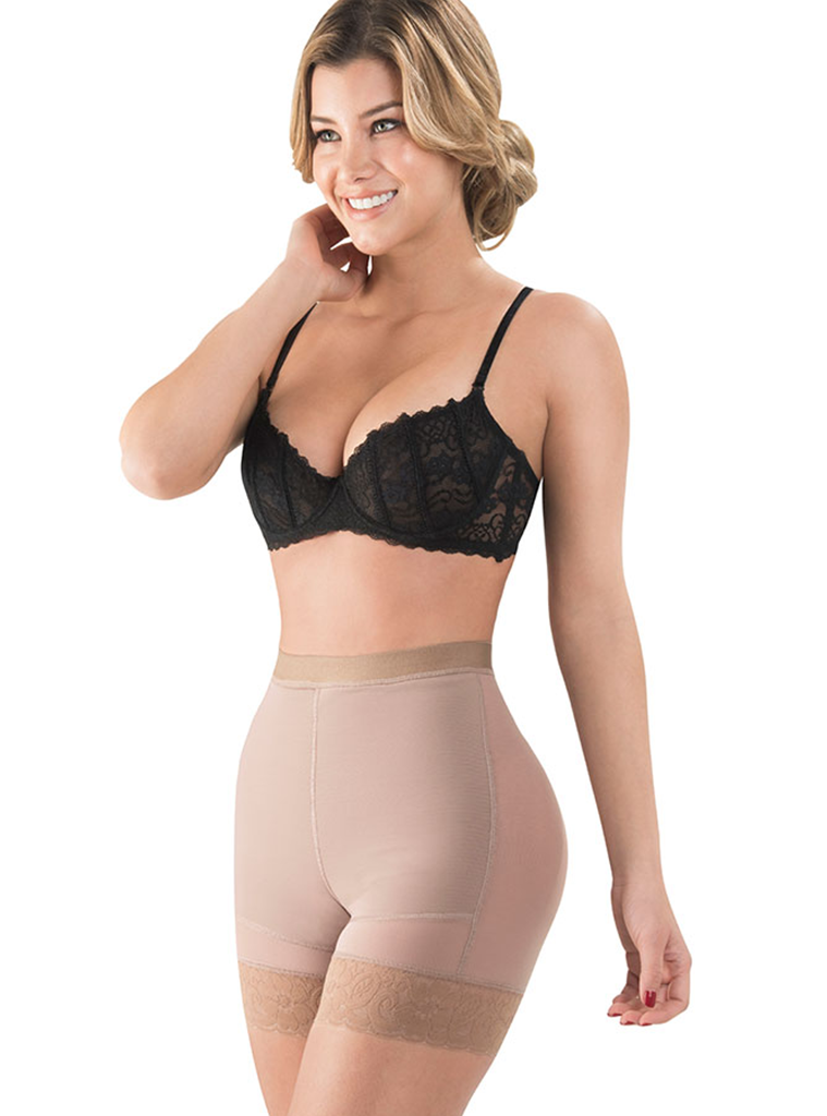 Fiorella Shapewear Powernet Butt Lifter Hip Hugger Strapless Slimming Body  Shaper Post-Surgery Postpartum Girdle Nude Fajas Colombianas 608