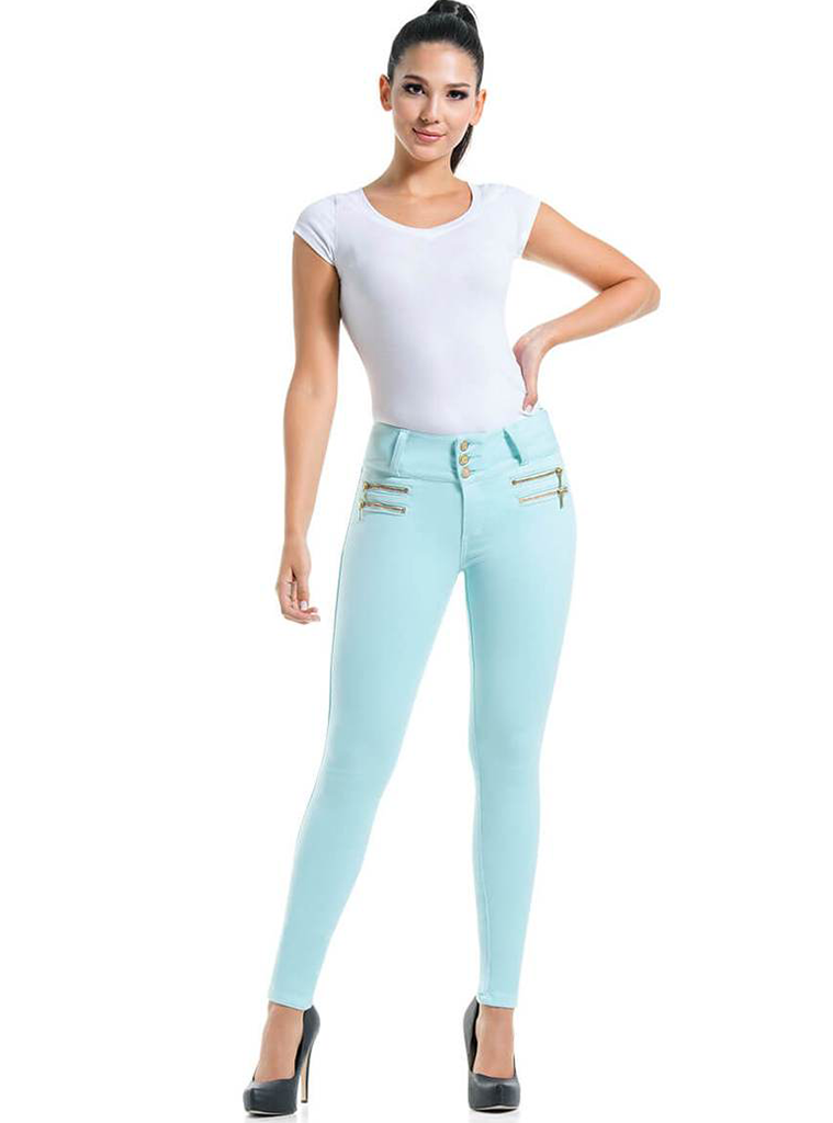 Lowla Bum Lift Mom Flare Colombian Jeans with Ankle Openings –