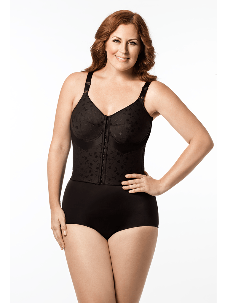 Elila Jacquard Front Hook Posture Softcup Longline –