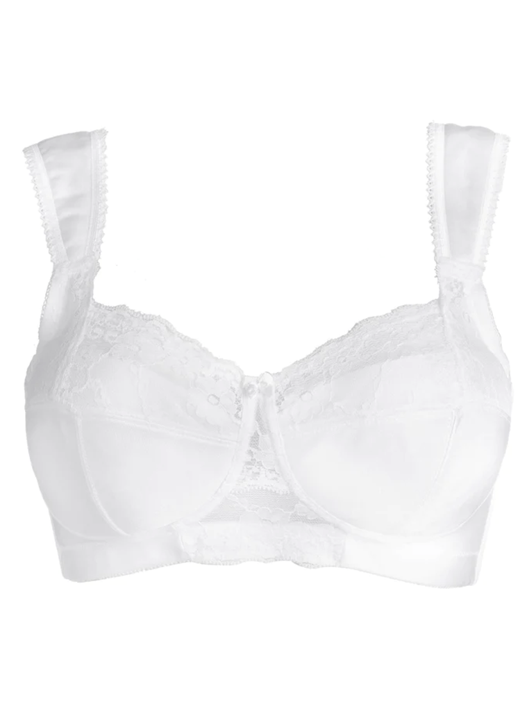 Siluet Extra Coverage Support Wireless Bra with Lace Cups –