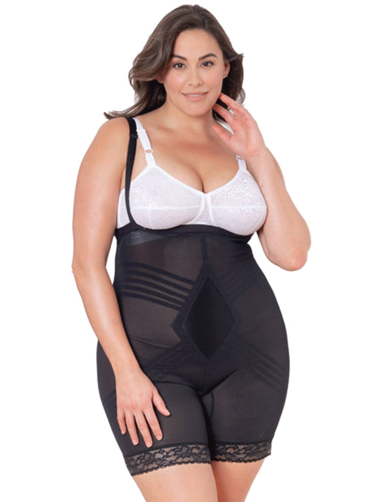 Plus Size Women's Moderate Control Body Briefer by Rago in Black