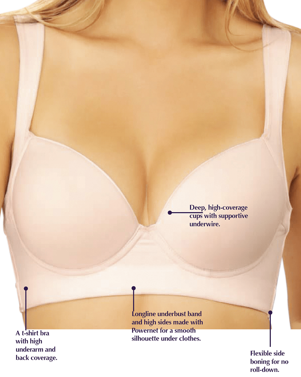 Siluet Back Smoothing Bra with Soft Full Coverage Cups –