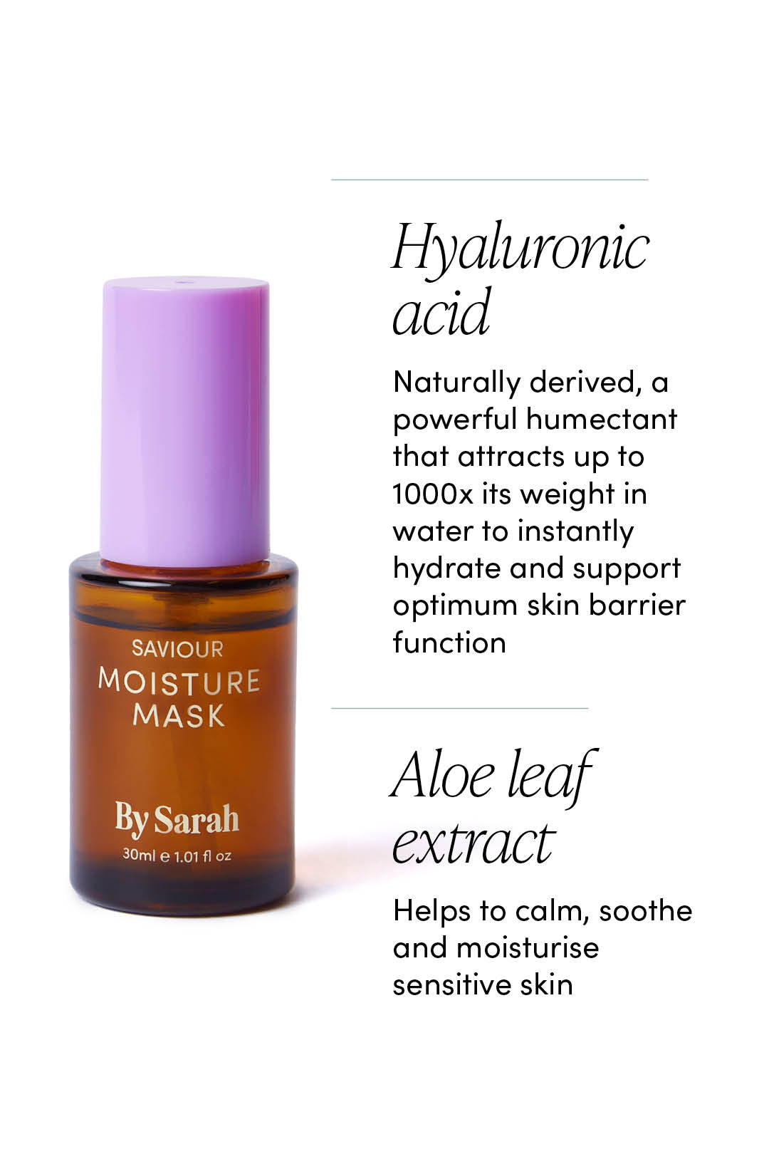 By Sarah Saviour Moisture Mask ingredients