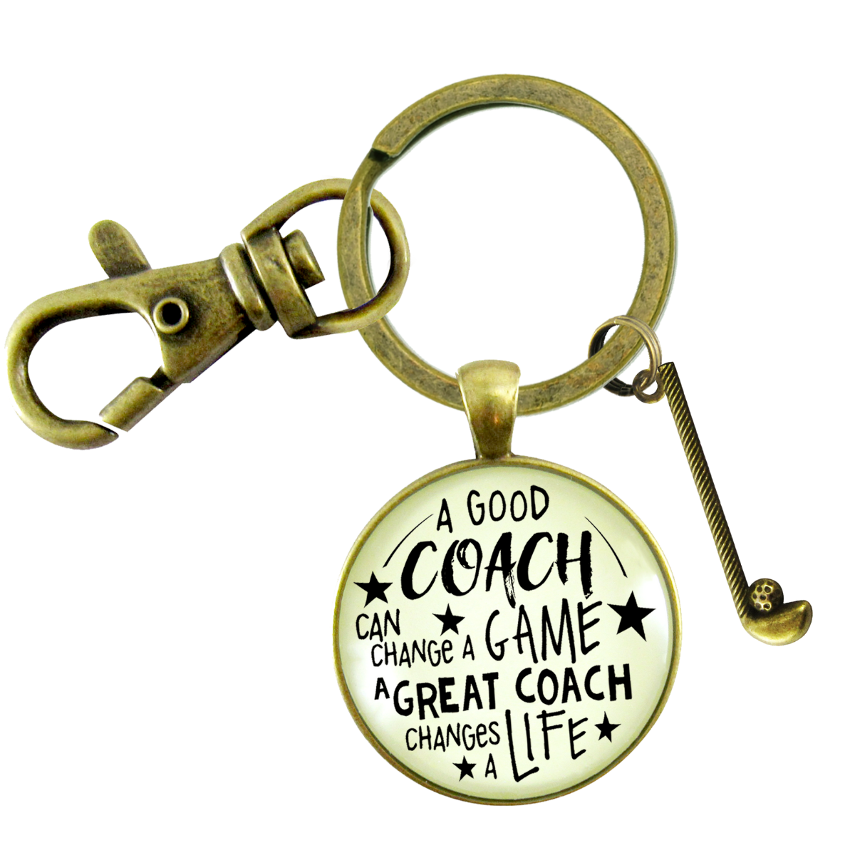 Buy Wholesale Golf Coaching Sport Keychain Great Coach Changes Life Thank  You Gift Club Charm by Gutsy Goodness | Handshake Marketplace