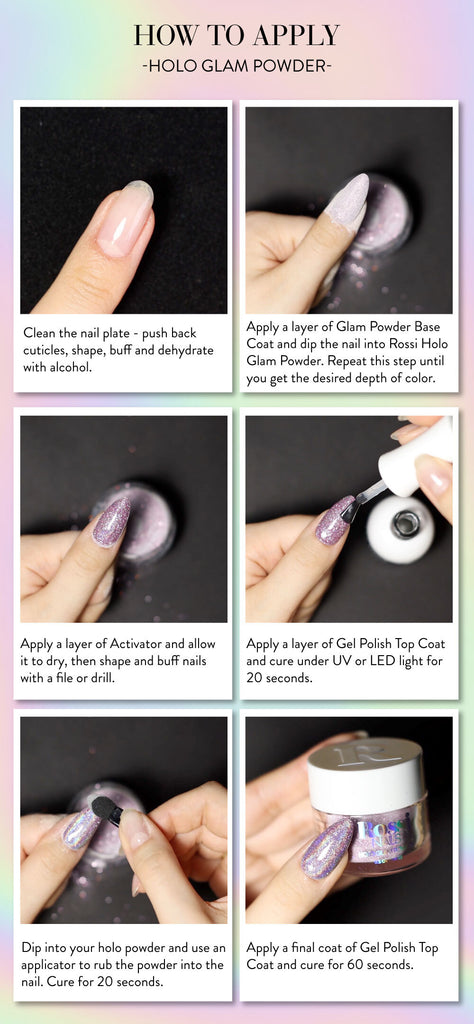 PrettyDiva 1g Holographic Powder Rainbow Unicorn Chrome Nails Powder  Manicure Pigment Top Grade : Amazon.ca: Beauty & Personal Care