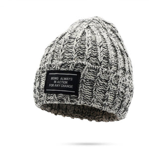 Plus Thickening  Outdoor Warm Knitted Wool Youth Hat
