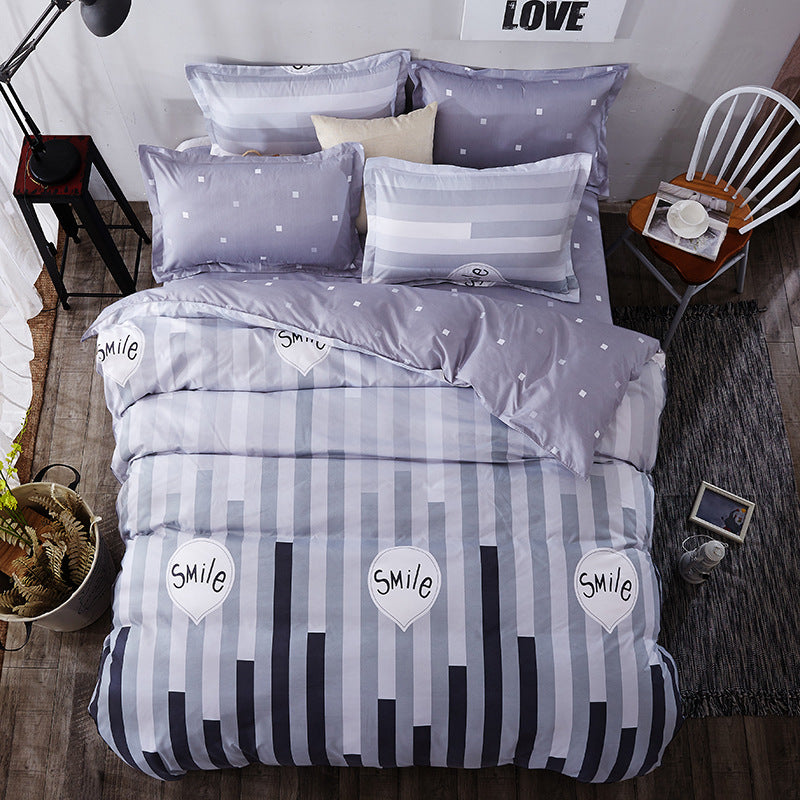 Music Rythem Pattern Bed Sheet Set Soft And Luxury Beddings Set