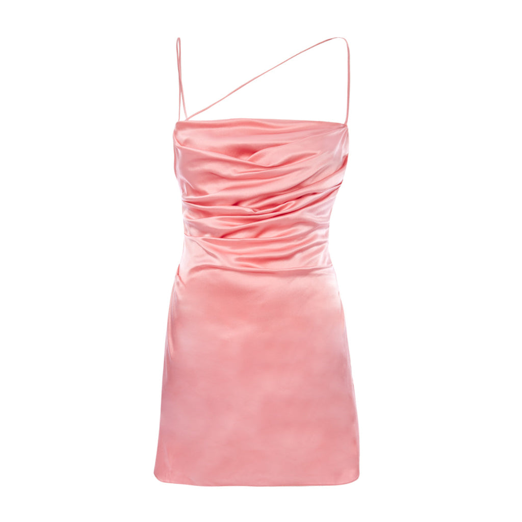 pink satin dress