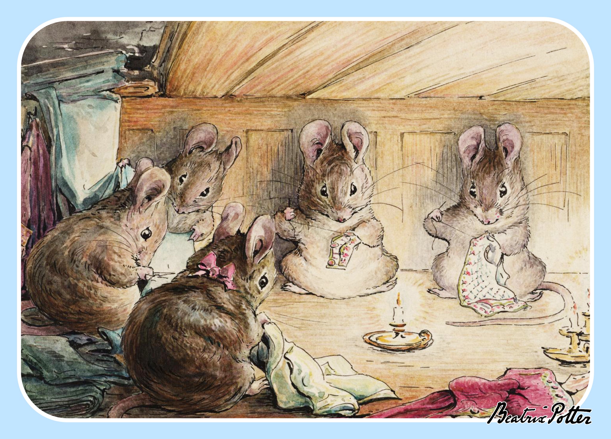 Beatrix Potter Mice at Work Placemat – snowgooseandlily