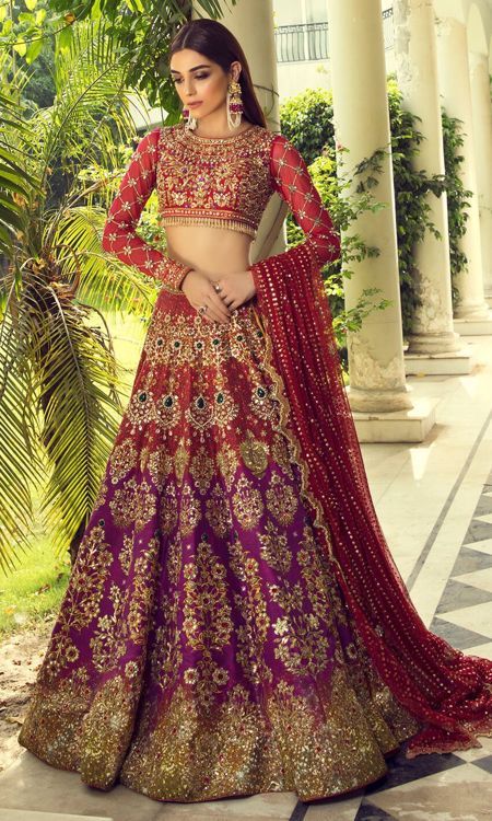 Bridal Indian Red Wedding Royal Haute Couture Lehenga BRID709NSP –  ShreeFashionWear