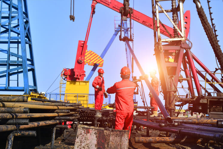 Workers working while wearing ppe